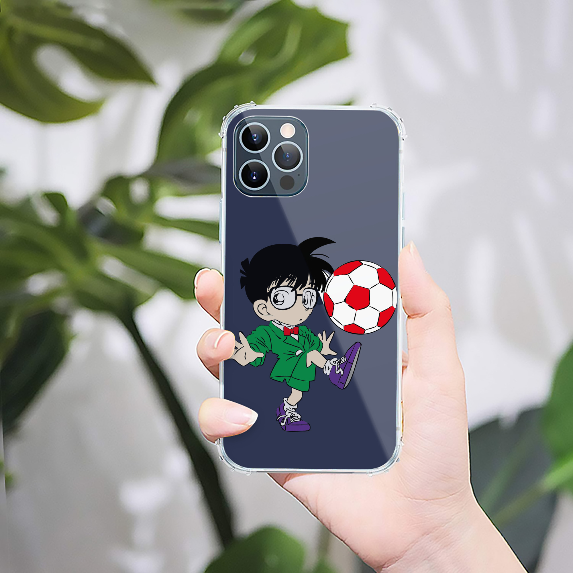 （画像用） 名探偵コナン 江戸川 コナン Detective Conan Conan Edogawa 【iPhone 12シリーズ対応】透明スマホケース（クリアソフトケース）